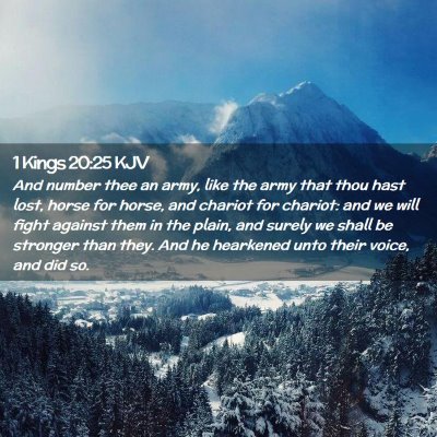 Picture 02 - 1 Kings 20:25 KJV - And number thee an army, like the army that thou - Bible Verse Picture