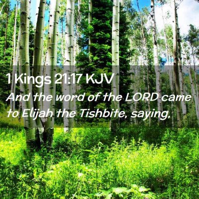 Picture 02 - 1 Kings 21:17 KJV - And the word of the LORD came to Elijah the - Bible Verse Picture