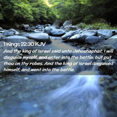 Picture 02 - 1 Kings 22:30 KJV - And the king of Israel said unto Jehoshaphat, I - Bible Verse Picture