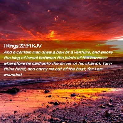 Picture 02 - 1 Kings 22:34 KJV - And a certain man drew a bow at a venture, and - Bible Verse Picture