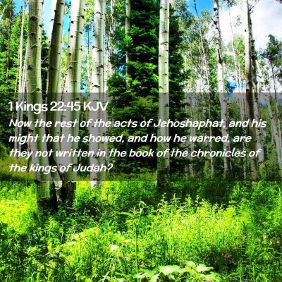 Picture 02 - 1 Kings 22:45 KJV - Now the rest of the acts of Jehoshaphat, and his - Bible Verse Picture