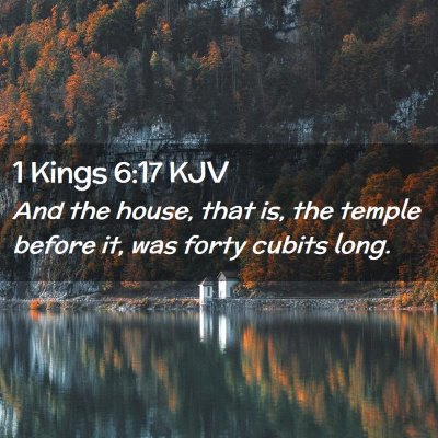 Picture 02 - 1 Kings 6:17 KJV - And the house, that is, the temple before it, was - Bible Verse Picture