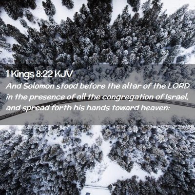 Picture 02 - 1 Kings 8:22 KJV - And Solomon stood before the altar of the LORD in - Bible Verse Picture