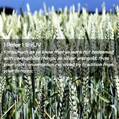 Picture 02 - 1 Peter 1:18 KJV - Forasmuch as ye know that ye were not redeemed - Bible Verse Picture