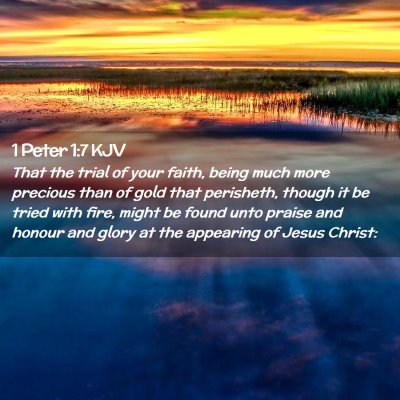 Picture 02 - 1 Peter 1:7 KJV - That the trial of your faith, being much more - Bible Verse Picture