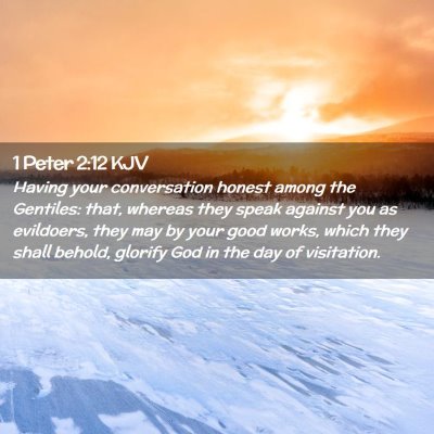 Picture 02 - 1 Peter 2:12 KJV - Having your conversation honest among the - Bible Verse Picture