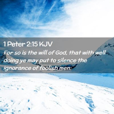 Picture 02 - 1 Peter 2:15 KJV - For so is the will of God, that with well doing - Bible Verse Picture