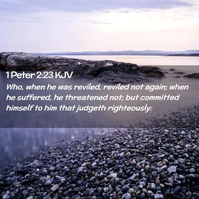Picture 02 - 1 Peter 2:23 KJV - Who, when he was reviled, reviled not again; when - Bible Verse Picture
