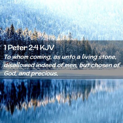 Picture 02 - 1 Peter 2:4 KJV - To whom coming, as unto a living stone, - Bible Verse Picture