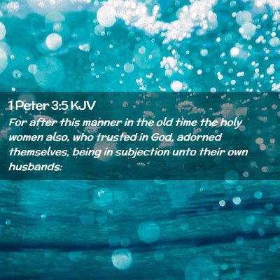 Picture 02 - 1 Peter 3:5 KJV - For after this manner in the old time the holy - Bible Verse Picture