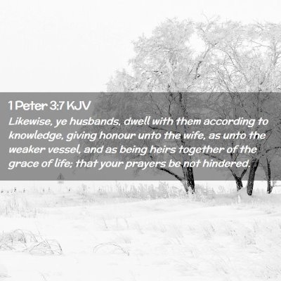 Picture 02 - 1 Peter 3:7 KJV - Likewise, ye husbands, dwell with them according - Bible Verse Picture