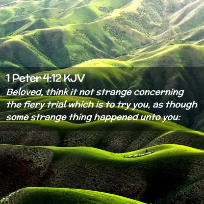 Picture 02 - 1 Peter 4:12 KJV - Beloved, think it not strange concerning the - Bible Verse Picture
