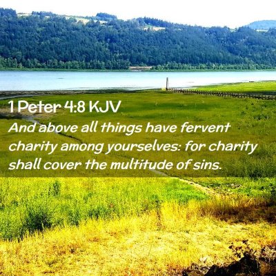 Picture 02 - 1 Peter 4:8 KJV - And above all things have fervent charity among - Bible Verse Picture