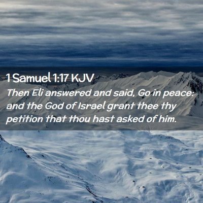 Picture 02 - 1 Samuel 1:17 KJV - Then Eli answered and said, Go in peace: and the - Bible Verse Picture