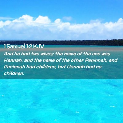 Picture 02 - 1 Samuel 1:2 KJV - And he had two wives; the name of the one was - Bible Verse Picture