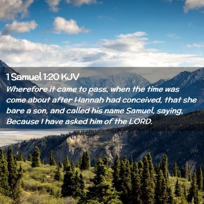 Picture 02 - 1 Samuel 1:20 KJV - Wherefore it came to pass, when the time was come - Bible Verse Picture