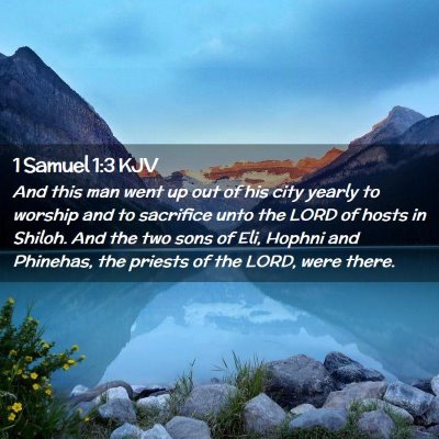 Picture 02 - 1 Samuel 1:3 KJV - And this man went up out of his city yearly to - Bible Verse Picture