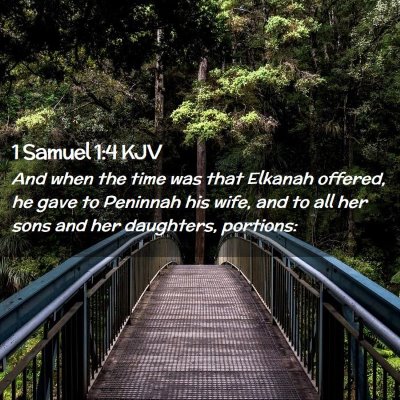 Picture 02 - 1 Samuel 1:4 KJV - And when the time was that Elkanah offered, he - Bible Verse Picture