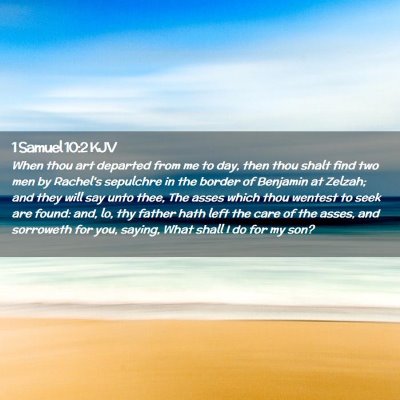 Picture 02 - 1 Samuel 10:2 KJV - When thou art departed from me to day, then thou - Bible Verse Picture
