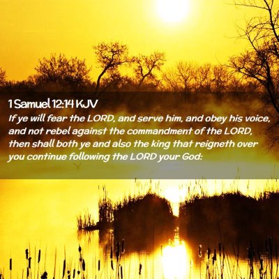 Picture 02 - 1 Samuel 12:14 KJV - If ye will fear the LORD, and serve him, and obey - Bible Verse Picture