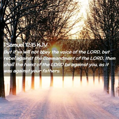 Picture 02 - 1 Samuel 12:15 KJV - But if ye will not obey the voice of the LORD, - Bible Verse Picture