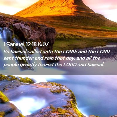 Picture 02 - 1 Samuel 12:18 KJV - So Samuel called unto the LORD; and the LORD sent - Bible Verse Picture