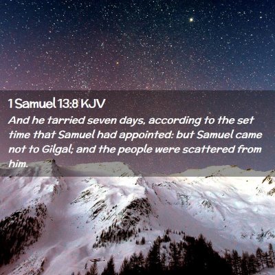 Picture 02 - 1 Samuel 13:8 KJV - And he tarried seven days, according to the set - Bible Verse Picture