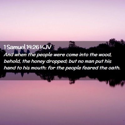 Picture 02 - 1 Samuel 14:26 KJV - And when the people were come into the wood, - Bible Verse Picture