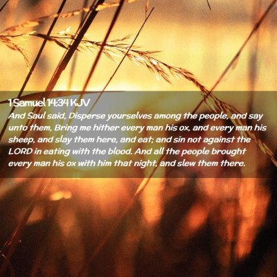 Picture 02 - 1 Samuel 14:34 KJV - And Saul said, Disperse yourselves among the - Bible Verse Picture
