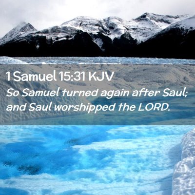 Picture 02 - 1 Samuel 15:31 KJV - So Samuel turned again after Saul; and Saul - Bible Verse Picture