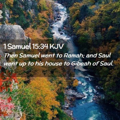 Picture 02 - 1 Samuel 15:34 KJV - Then Samuel went to Ramah; and Saul went up to - Bible Verse Picture