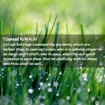 Picture 02 - 1 Samuel 16:16 KJV - Let our lord now command thy servants, which are - Bible Verse Picture