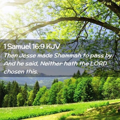 Picture 02 - 1 Samuel 16:9 KJV - Then Jesse made Shammah to pass by. And he said, - Bible Verse Picture