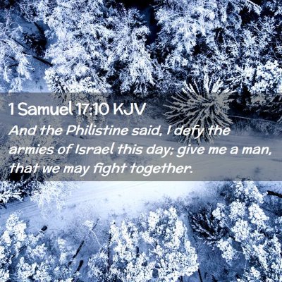 Picture 02 - 1 Samuel 17:10 KJV - And the Philistine said, I defy the armies of - Bible Verse Picture
