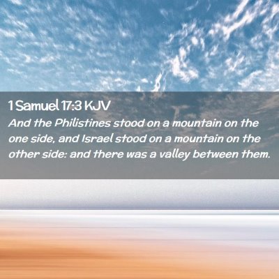 Picture 02 - 1 Samuel 17:3 KJV - And the Philistines stood on a mountain on the - Bible Verse Picture