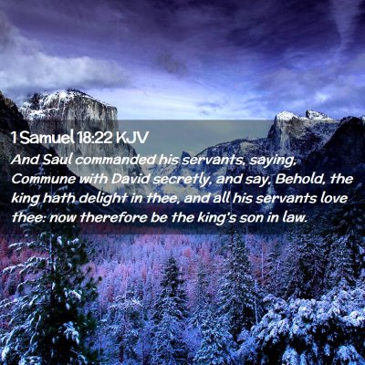 Picture 02 - 1 Samuel 18:22 KJV - And Saul commanded his servants, saying, Commune - Bible Verse Picture