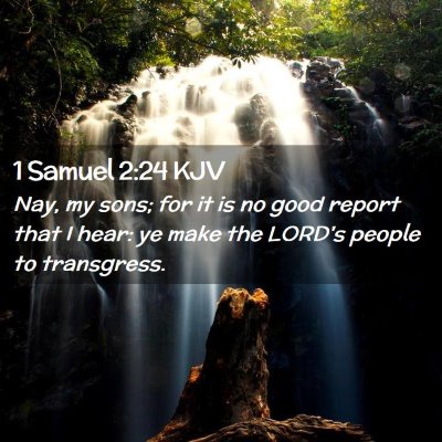 Picture 02 - 1 Samuel 2:24 KJV - Nay, my sons; for it is no good report that I - Bible Verse Picture