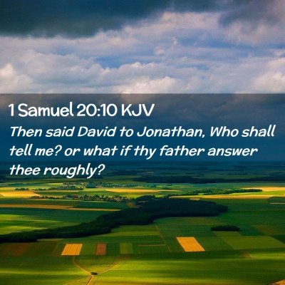 Picture 02 - 1 Samuel 20:10 KJV - Then said David to Jonathan, Who shall tell me? - Bible Verse Picture