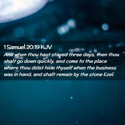 Picture 02 - 1 Samuel 20:19 KJV - And when thou hast stayed three days, then thou - Bible Verse Picture