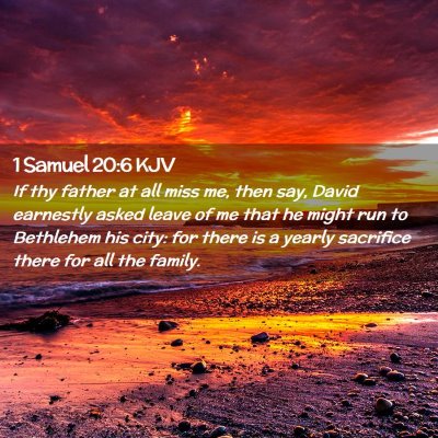 Picture 02 - 1 Samuel 20:6 KJV - If thy father at all miss me, then say, David - Bible Verse Picture