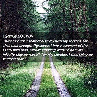 Picture 02 - 1 Samuel 20:8 KJV - Therefore thou shalt deal kindly with thy - Bible Verse Picture
