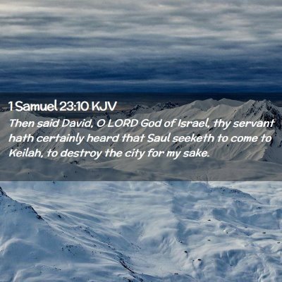 Picture 02 - 1 Samuel 23:10 KJV - Then said David, O LORD God of Israel, thy - Bible Verse Picture