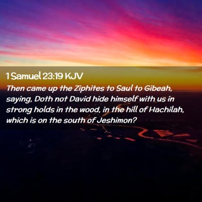 Picture 02 - 1 Samuel 23:19 KJV - Then came up the Ziphites to Saul to Gibeah, - Bible Verse Picture