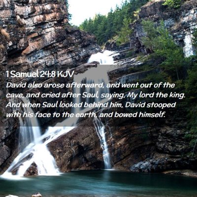 Picture 02 - 1 Samuel 24:8 KJV - David also arose afterward, and went out of the - Bible Verse Picture