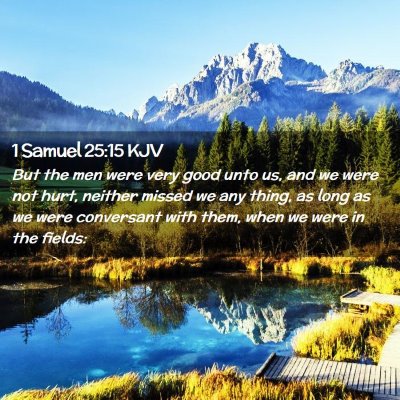 Picture 02 - 1 Samuel 25:15 KJV - But the men were very good unto us, and we were - Bible Verse Picture