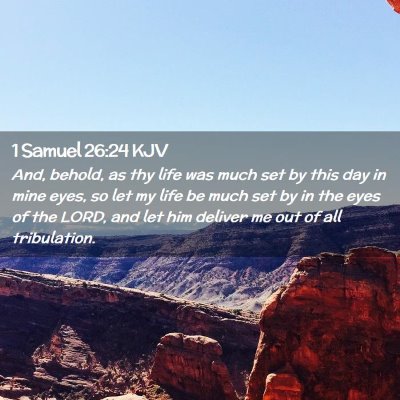 Picture 02 - 1 Samuel 26:24 KJV - And, behold, as thy life was much set by this day - Bible Verse Picture
