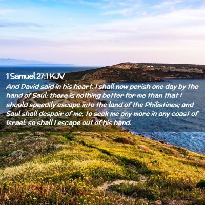 Picture 02 - 1 Samuel 27:1 KJV - And David said in his heart, I shall now perish - Bible Verse Picture