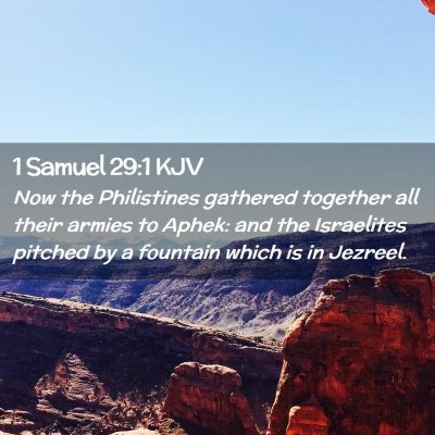 Picture 02 - 1 Samuel 29:1 KJV - Now the Philistines gathered together all their - Bible Verse Picture