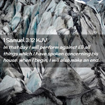 Picture 02 - 1 Samuel 3:12 KJV - In that day I will perform against Eli all things - Bible Verse Picture