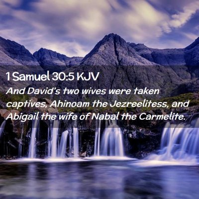 Picture 02 - 1 Samuel 30:5 KJV - And David's two wives were taken captives, - Bible Verse Picture